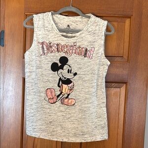 Disney Gray and Pink Mickey Mouse Tank Top